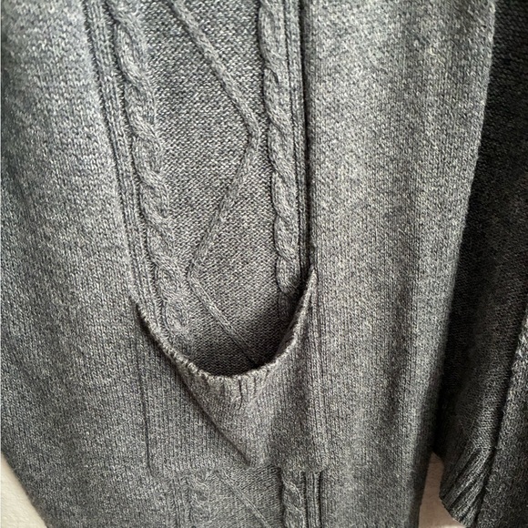 Agnes Orinda Gray Women's Plus Size Long Sleeve Open Front Sweater Cardigan 2X - Picture 7 of 10